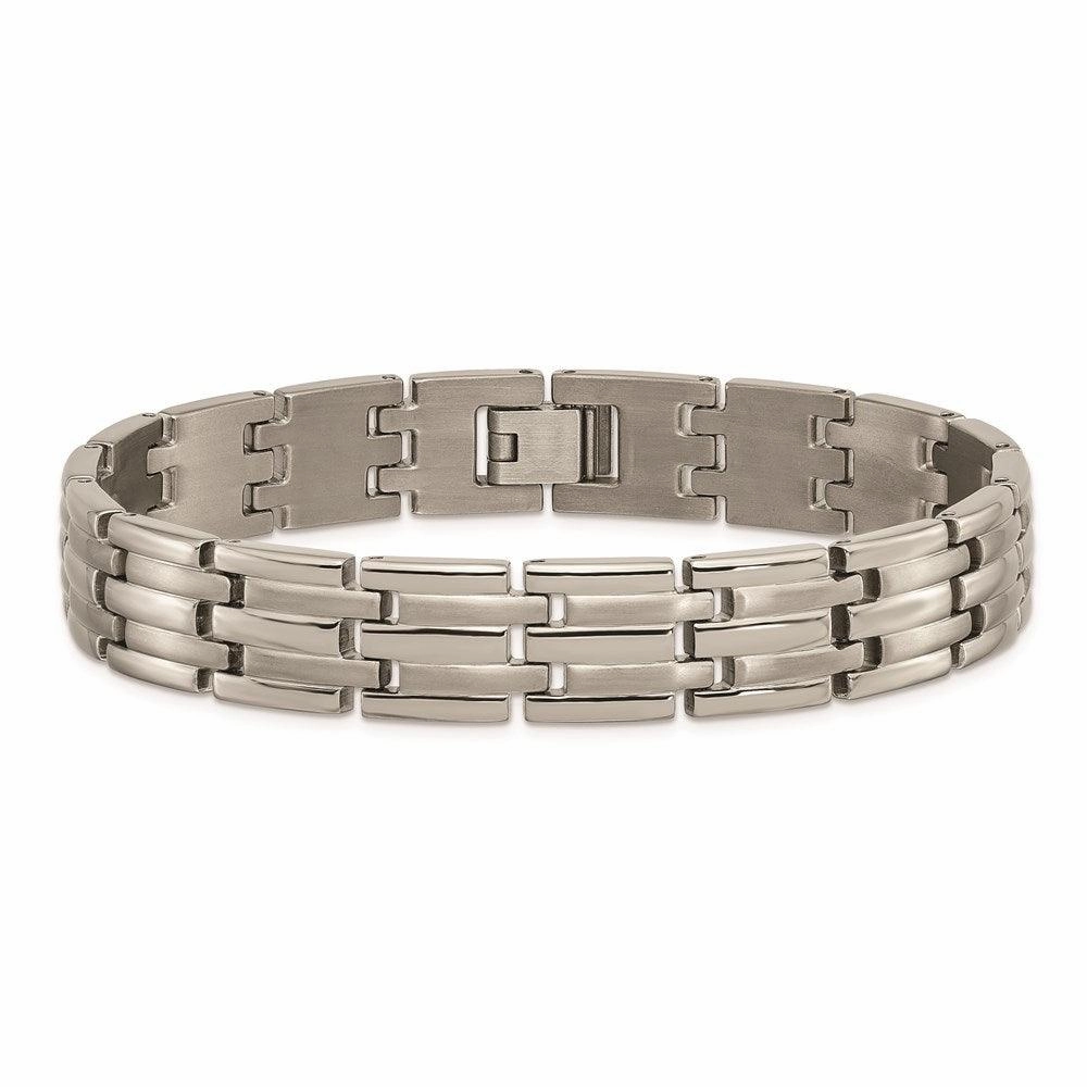 Titanium Brushed and Polished 8.5in Bracelet