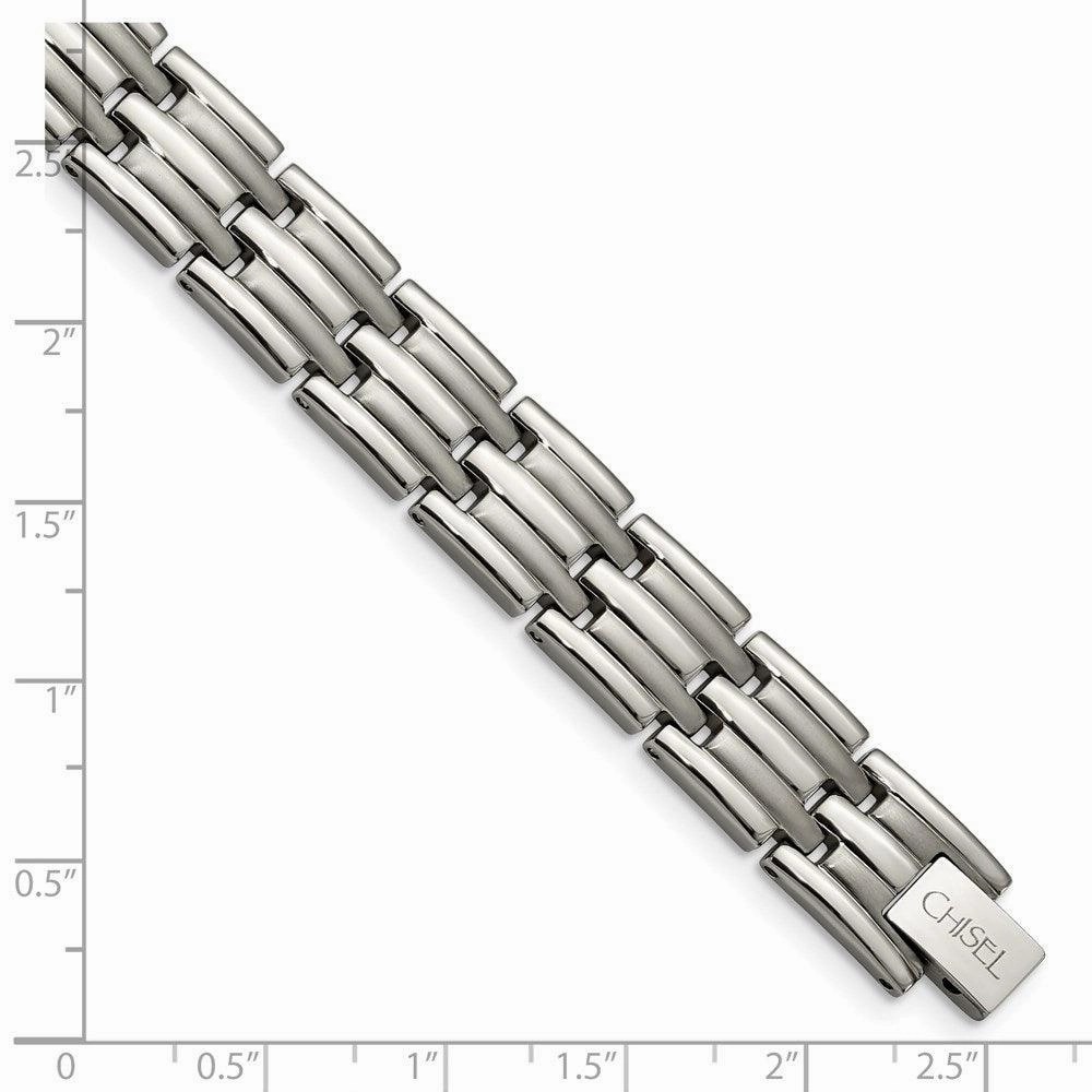 Titanium Brushed and Polished 8.5in Bracelet