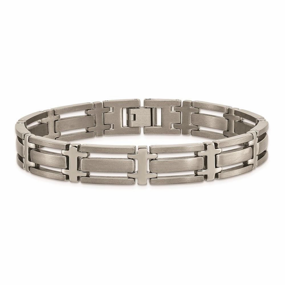 Titanium Brushed and Polished 8.75in Bracelet