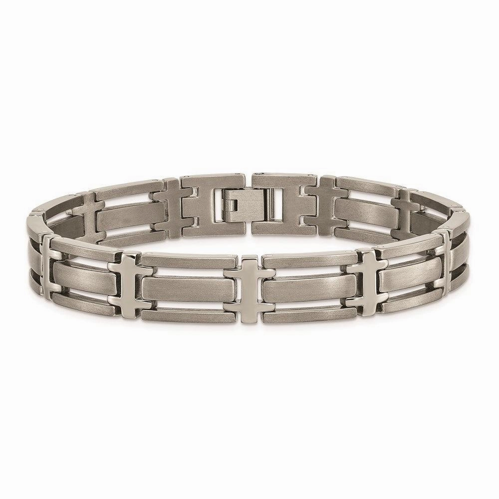 Titanium Brushed and Polished 8.75in Bracelet