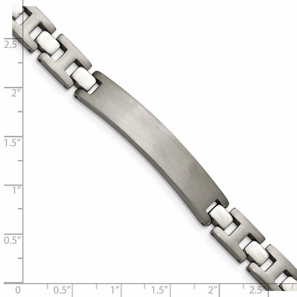 Titanium Brushed and Polished ID 8.5in Bracelet