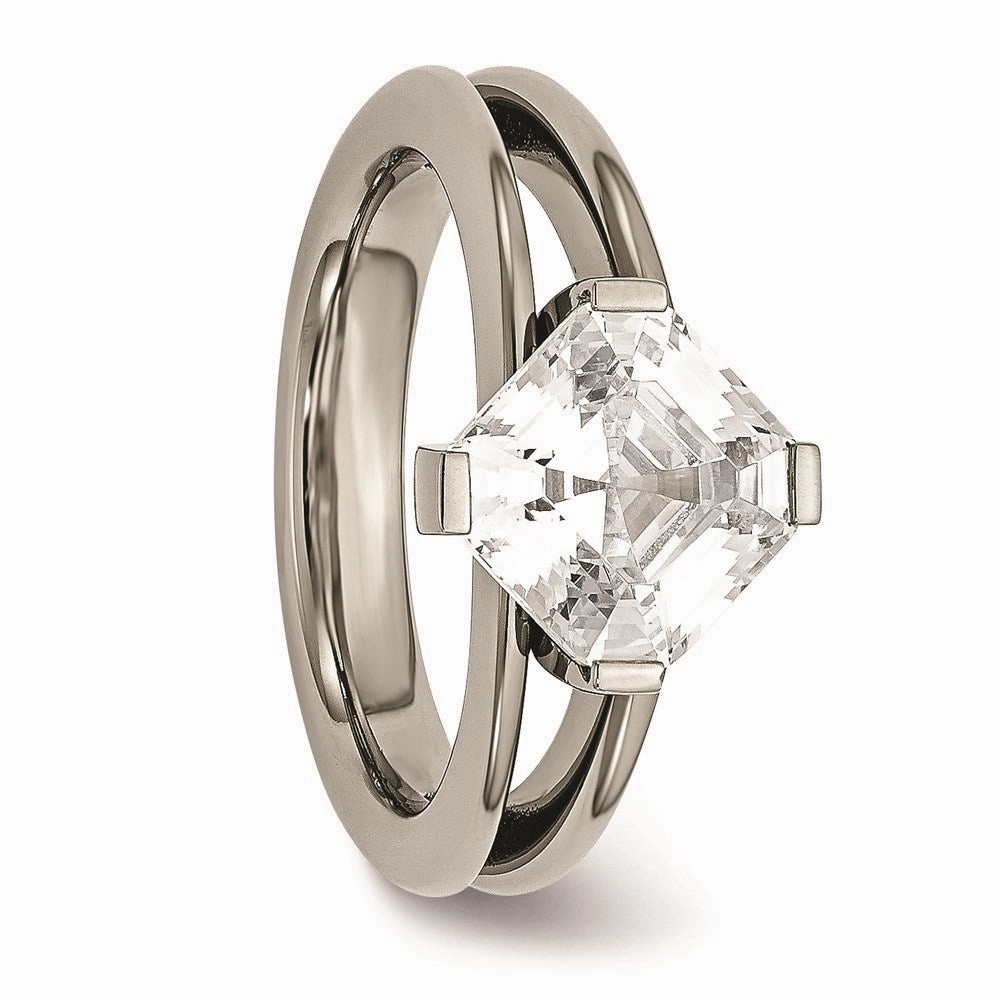 Titanium CZ Ring | TB375