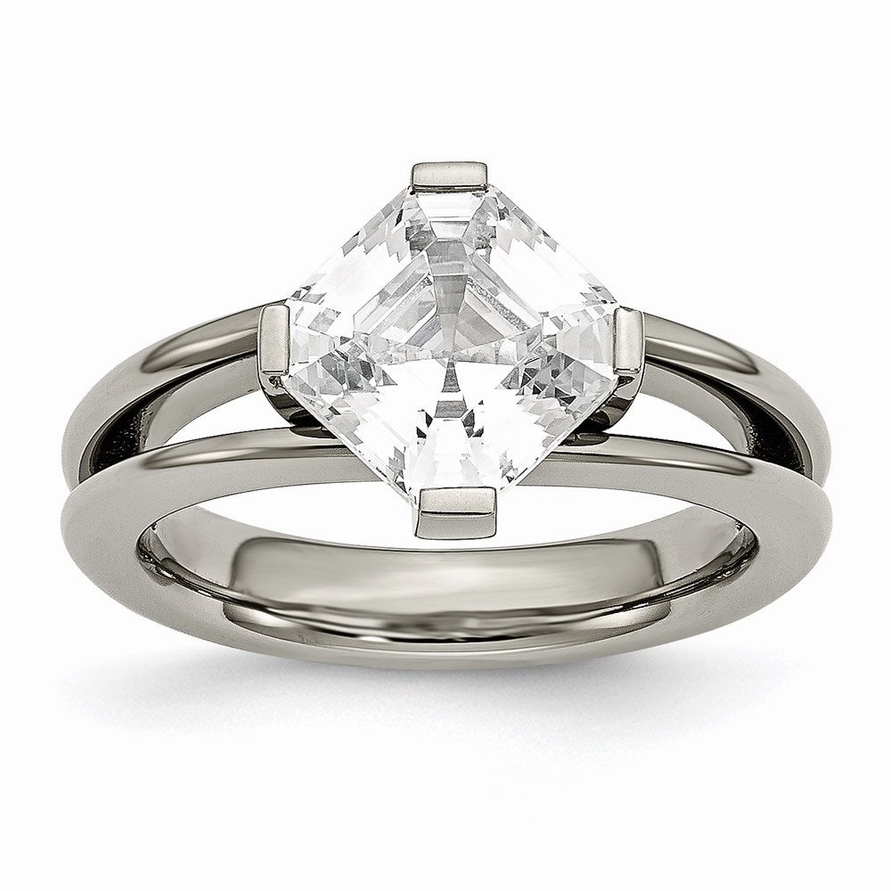 Titanium CZ Ring | TB375