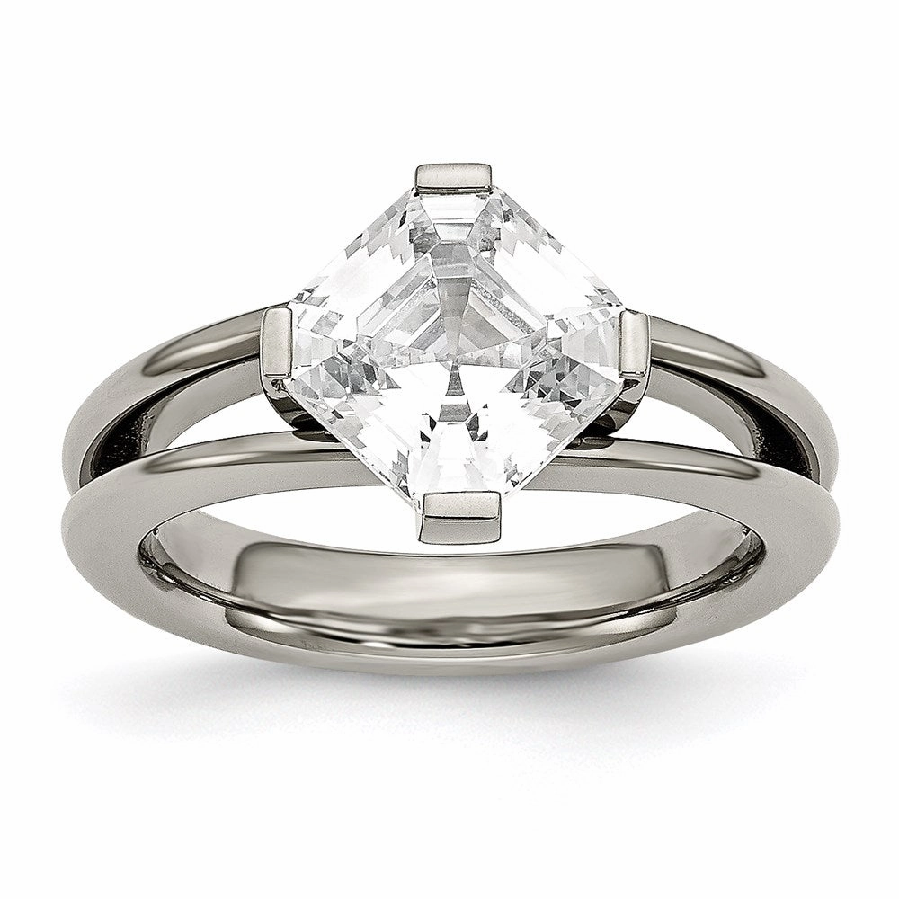 Titanium CZ Ring | TB375