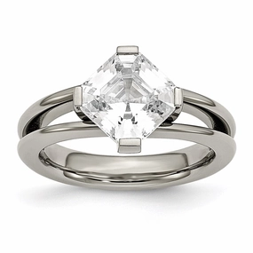 Titanium CZ Ring | TB375