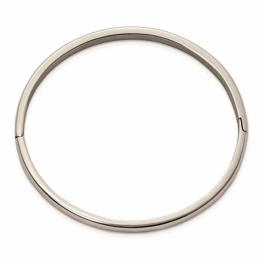 Titanium Polished 5mm Hinged Bangle