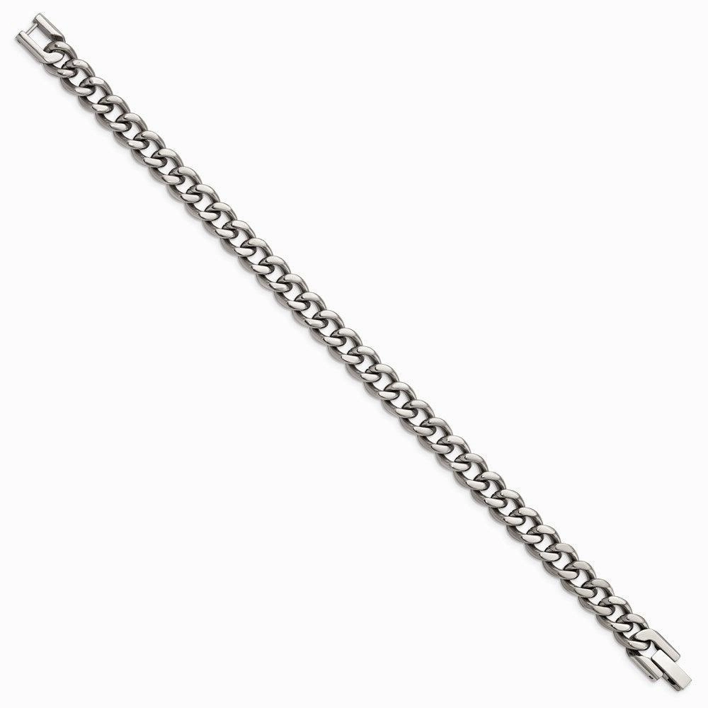 Titanium Polished 7.5mm 8.5in Curb Chain