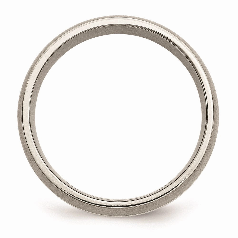 Titanium Sterling Silver Inlay 8mm Brushed Band | TB211