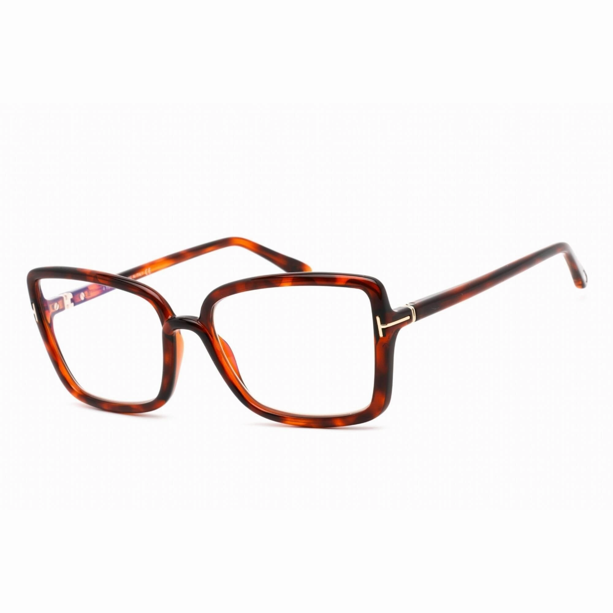 Tom Ford Women's Eyeglasses - Butterfly Shape Red Havana Plastic Frame | FT5813-B 054