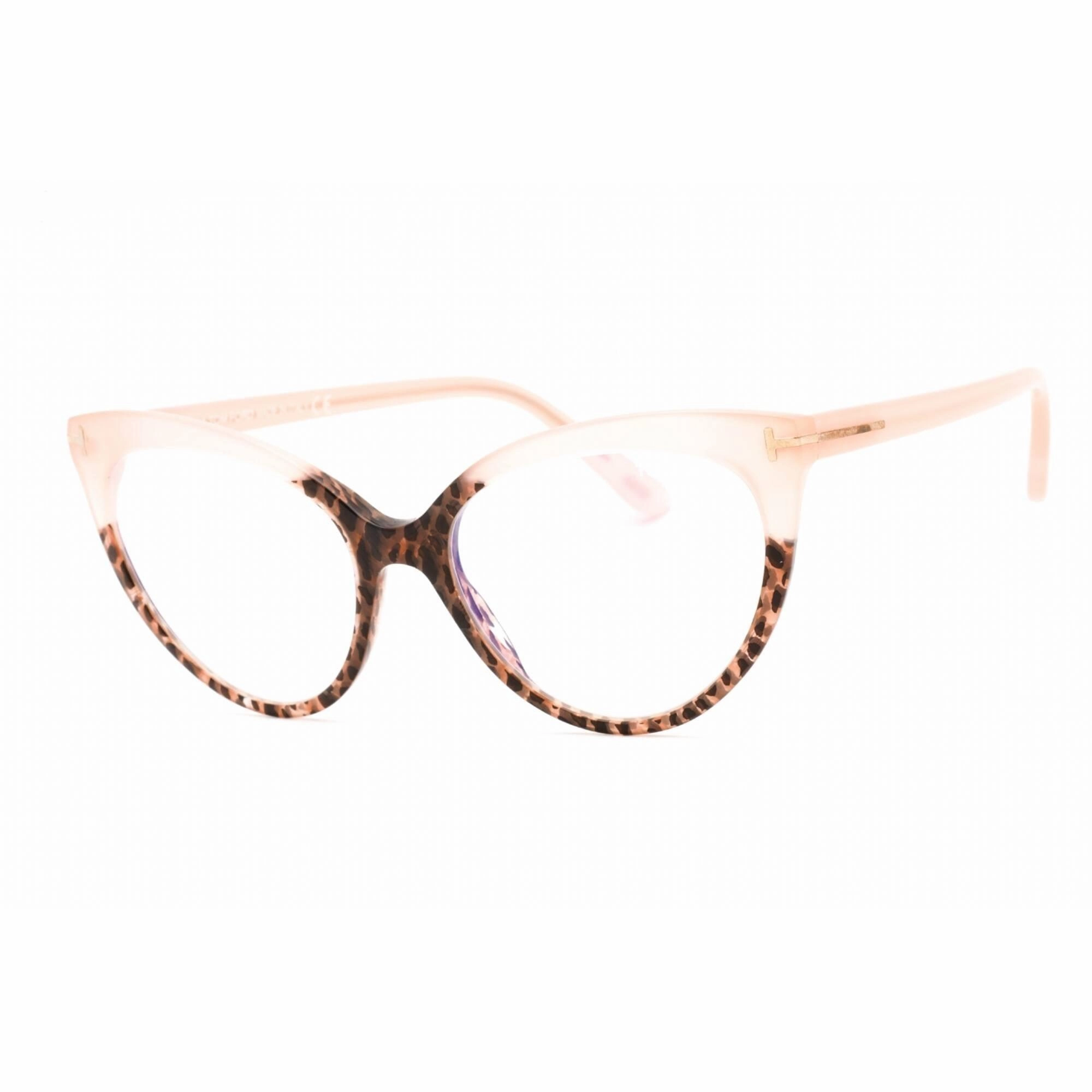 Tom Ford Women's Eyeglasses - Colored Havana Plastic Cat Eye Frame | FT5674-B 055