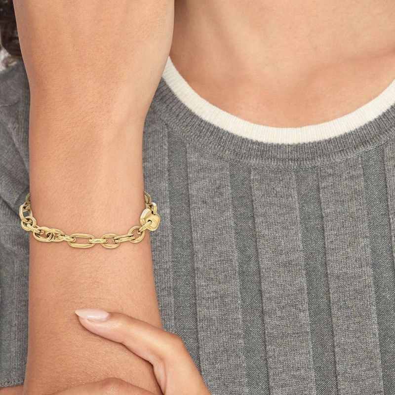 Tommy Hilfiger Ladies Gold Plated Link Chain Bracelet 2780788
