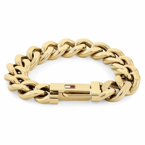 Tommy Hilfiger Mens Gold Plated Link Bracelet 2790638