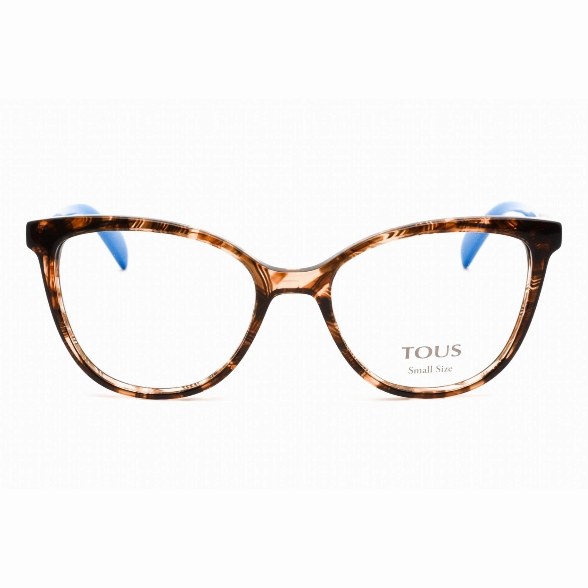 Tous Women's Eyeglasses - Full Rim Brown Fantasy Plastic Cat Eye Frame | VTOB35L 0XAP
