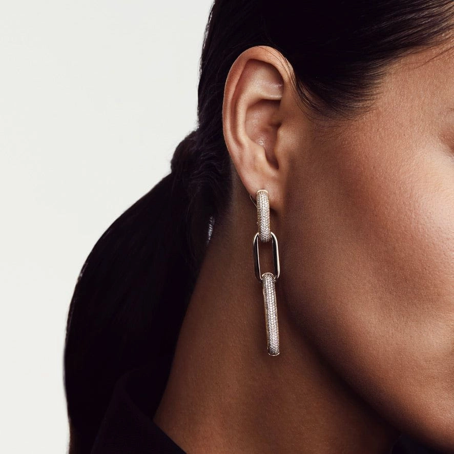 Triple Luxe Link Drop Earrings ER355-YG