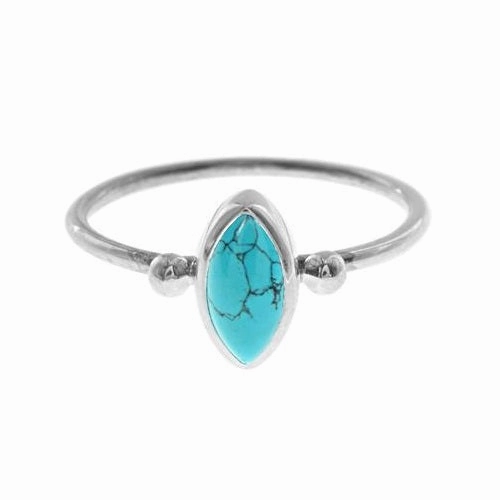 Turquoise Marquise Sterling Silver Ring