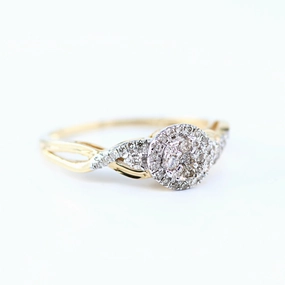 Twisted Round Diamond Engagement Ring 4690045