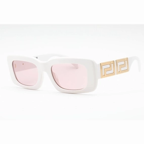 Versace Women's Sunglasses - White Rectangular Shape Frame Pink Lens | 0VE4444U 314/5