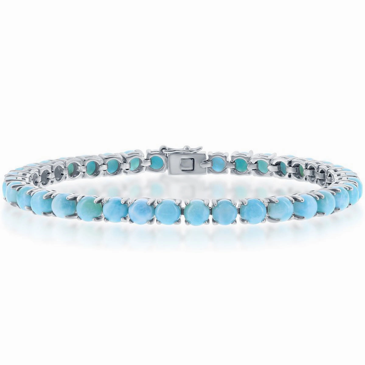 Women's Bracelet - Sterling Silver 5mm Larimar Tennis | T-7916