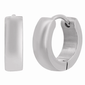 Women's Earrings - Stainless Steel 13mm Polished Huggie Hoop | SA-6081