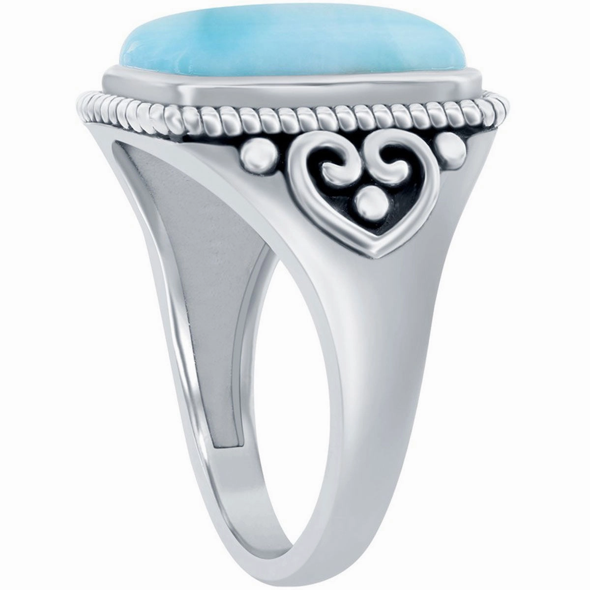 Women's Ring - Blue Larimar Filigree Design, Size 9 | W-2683-9