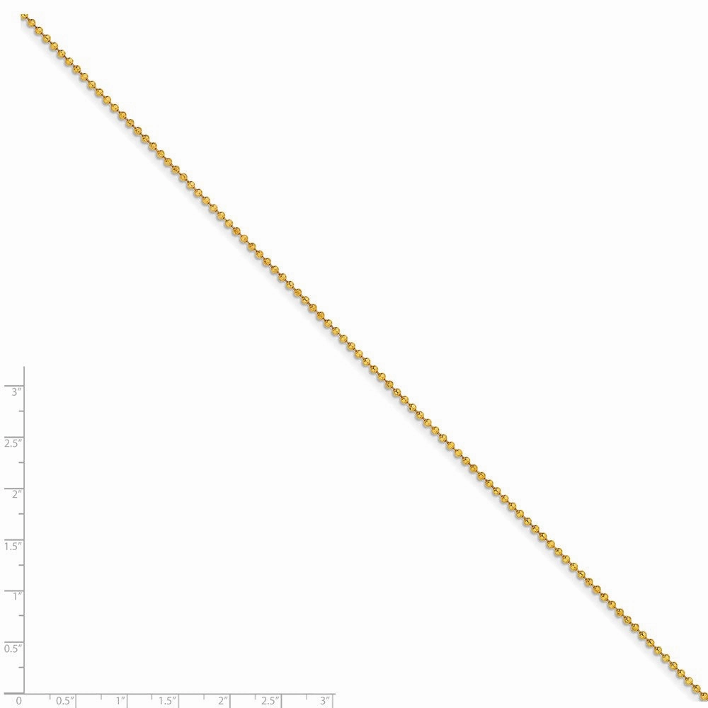Yellow Rhodium over Brass 2.00mm Plated Ball Chain | SRN212
