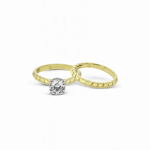 Zeghani Halo Crown Engagement Ring Zr2369