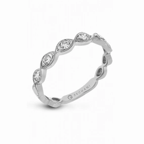 Zeghani Stack Wedding Band ZR1609